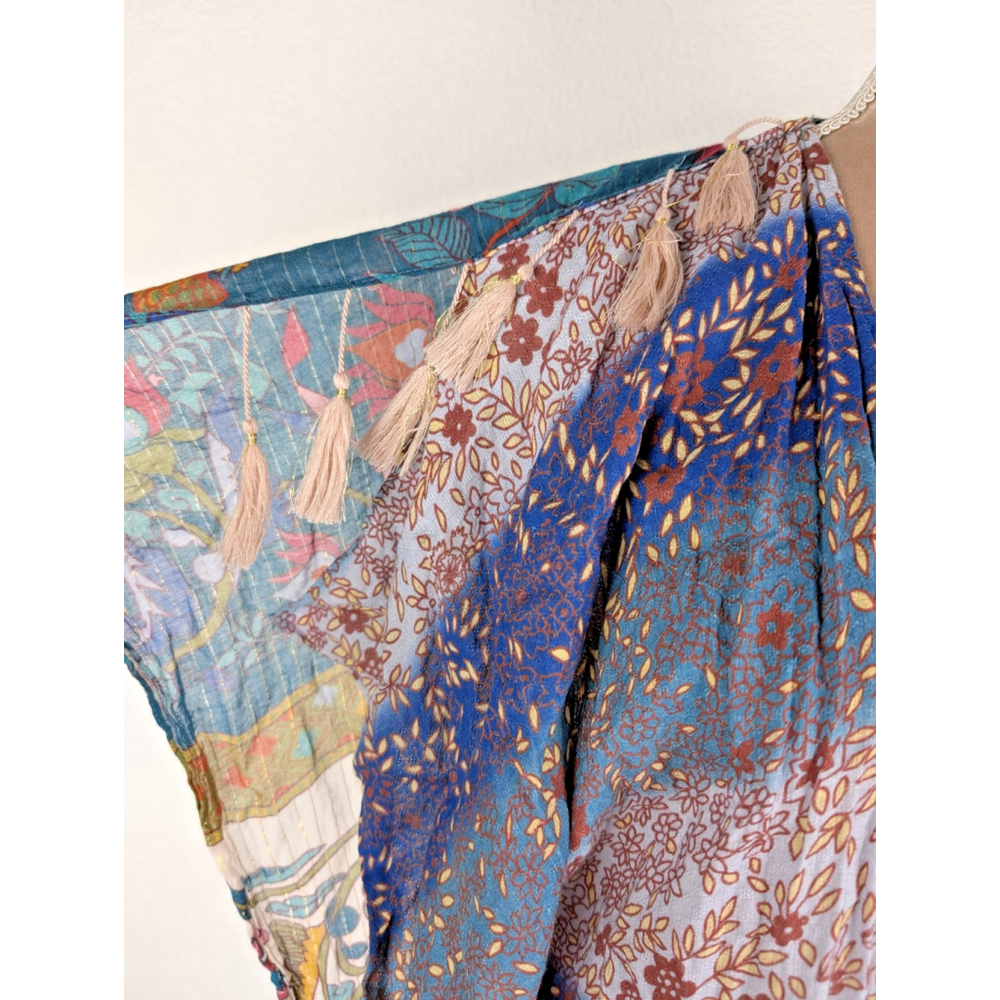 Aratta Silent Journey Anthropologie Kimono Fields of Happiness Birds Colorful - Picture 4 of 11
